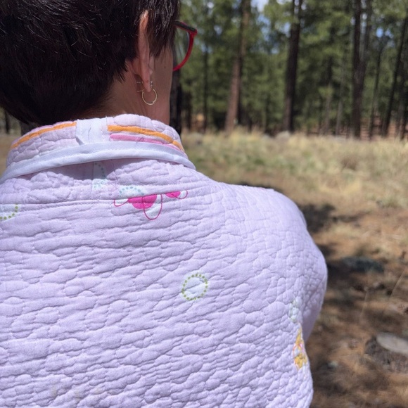 Handmade-Floral Quilted Women's Jacket - Picture 9 of 11